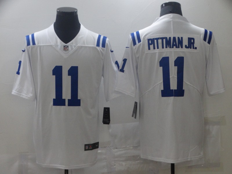 Men's Indianapolis Colts Michael Pittman Jr. #11 White Jersey